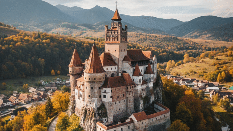 Obraz pokazujący zamek Bran