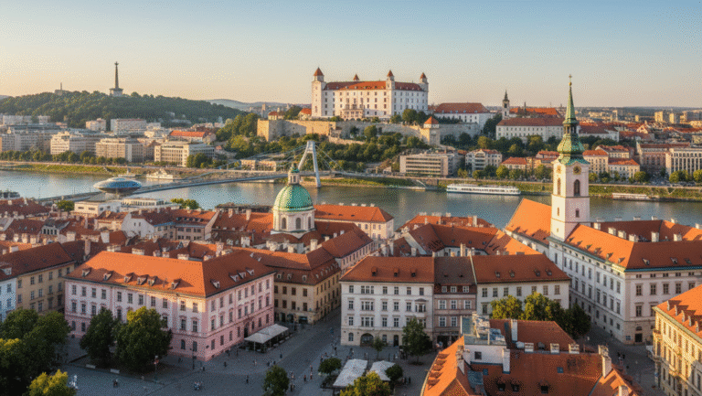 Obraz pokazujący miasto Bratysława